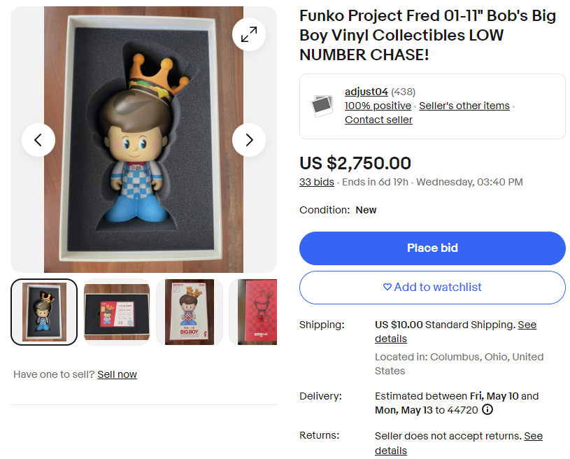 $2,750 so far! First look at the chase Big Boy Project Fred figure ~ #ProjectFred #FPN #FunkoPOPNews #Funko #POP #Funkos #POPVinyl #FunkoPOP #FunkoPOPs #FunkoSoda