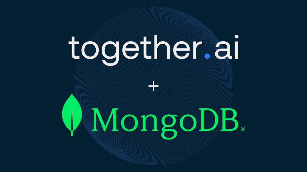 We’re thrilled to be the launch partner for the new @MongoDB AI Applications Program. This program allows enterprises to build and deploy Generative AI applications with Together AI’s fast, scalable and reliable platform. venturebeat.com/ai/mongodb-unv…