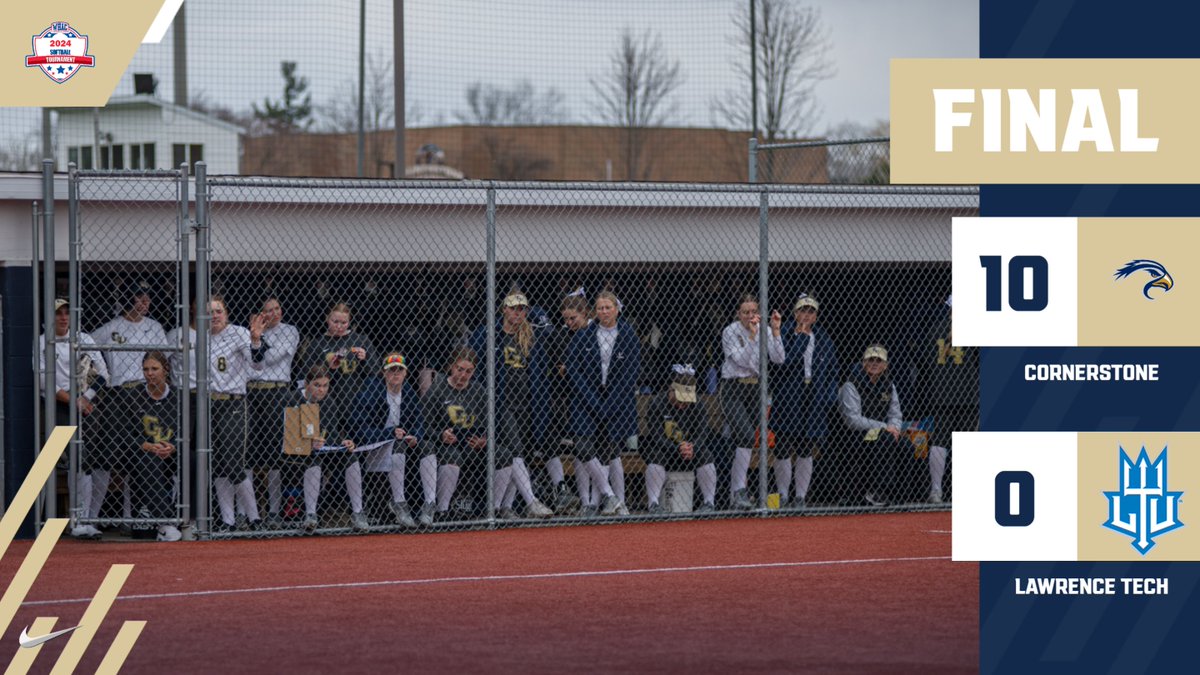 Softball advances to the second day of the WHAC Tournament thanks to a 10-0 victory over Lawrence Tech.

#TogetherweSOAR