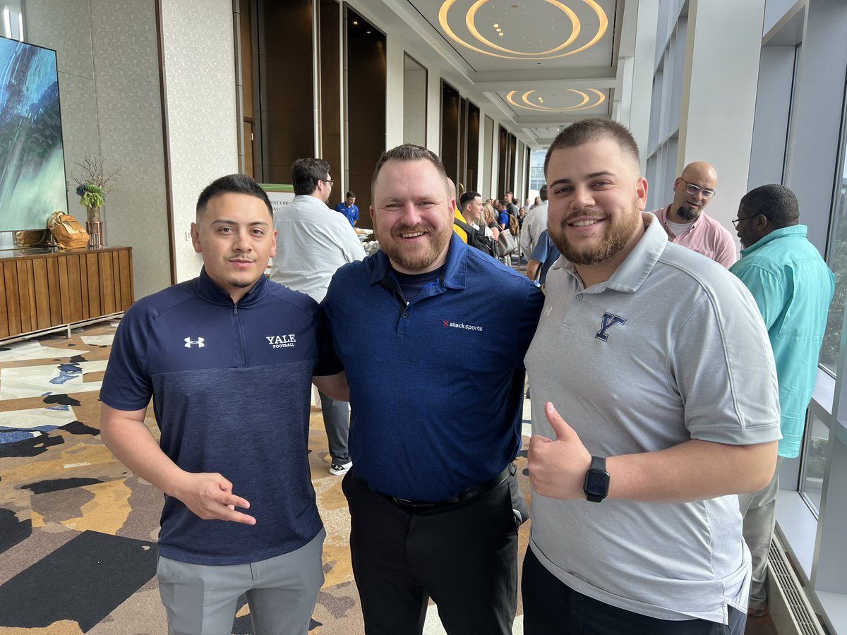 Great to see @yalefootball well represented at the National Director of Football Operations Convention Always great chatting with @CoachVarelaIII and great meeting @danielmojica419 Was great to chat about @StackSports and @CGSAllStar Notable Yale Alumni who were at CGS: ✅…