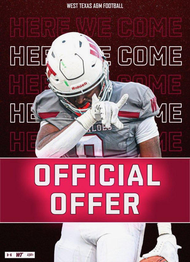 Ty Hughes (@tyhughes77) on Twitter photo All praise to the man above. After a great conversation with <a href="/BrianMVaughn/">Brian Vaughn</a> I am extremely blessed to announce that I’ve received an offer from THE West Texas A&M University!!!! #HEREWECOME🦬 #AGTG
<a href="/CoachJoshLynn/">Josh Lynn</a> <a href="/RecruitCelinaFB/">Celina Bobcat Football Recruiting</a> <a href="/Coach_Grayson21/">Coach Grayson</a> <a href="/Nathaneelliott1/">Nathan Elliott</a> <a href="/KnoxPorter2/">Knox Porter</a> All praise to the man above. After a great conversation with <a href="/BrianMVaughn/">Brian Vaughn</a> I am extremely blessed to announce that I’ve received an offer from THE West Texas A&M University!!!! #HEREWECOME🦬 #AGTG
<a href="/CoachJoshLynn/">Josh Lynn</a> <a href="/RecruitCelinaFB/">Celina Bobcat Football Recruiting</a> <a href="/Coach_Grayson21/">Coach Grayson</a> <a href="/Nathaneelliott1/">Nathan Elliott</a> <a href="/KnoxPorter2/">Knox Porter</a>