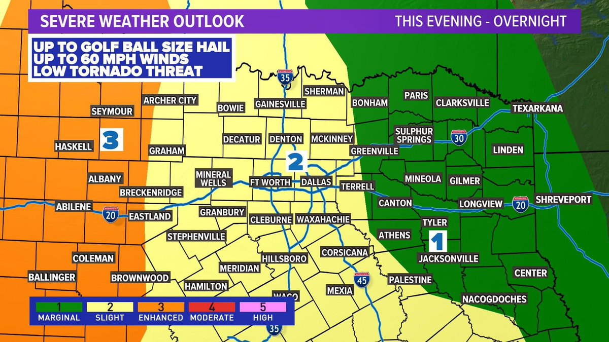 Several rounds of potentially severe storms beginning tonight over the next 5 days. @cityofdentontx @DENTONPD @DentonScanner