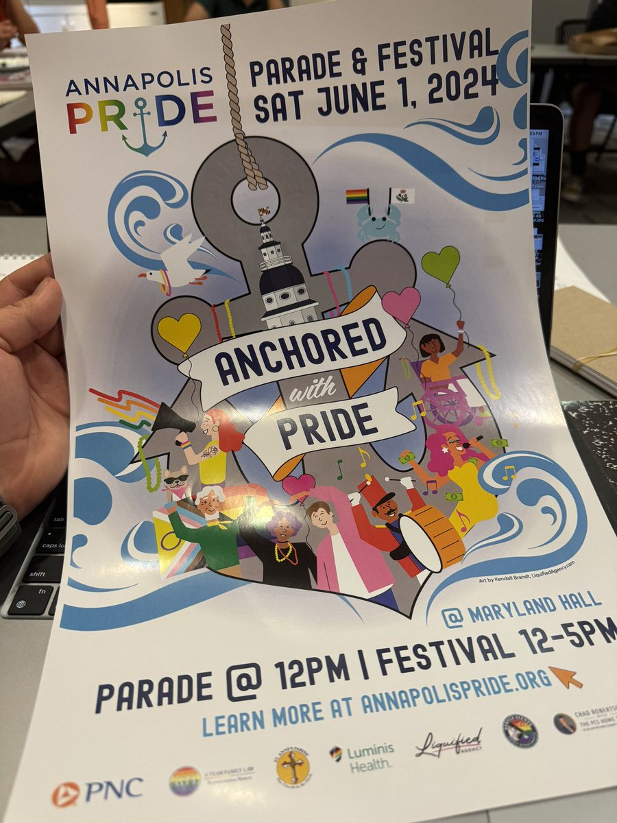 Attending the Annapolis Pride Board meeting and I’m thrilled to share our latest poster! 🌈 This year’s theme has captured my heart. Let’s make it a year to remember! #AnnapolisPride #Pride2024