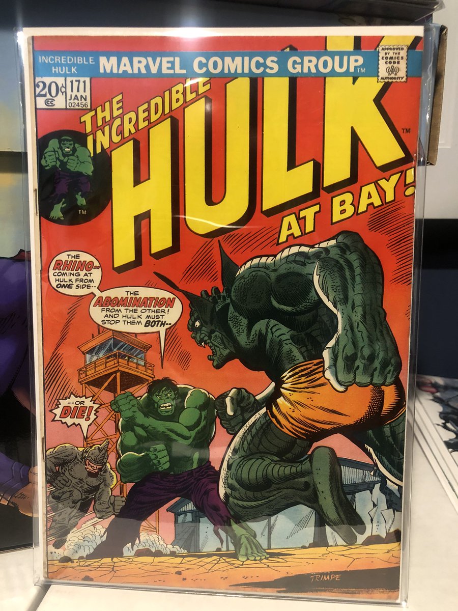 First Hulk post for May. I picked this one because the book & record was a big memory as a kid. Only bought this copy a few years ago. It’s damn near mint. Loved Abomination & Rhino because of this book. #comics #Hulk #May2024