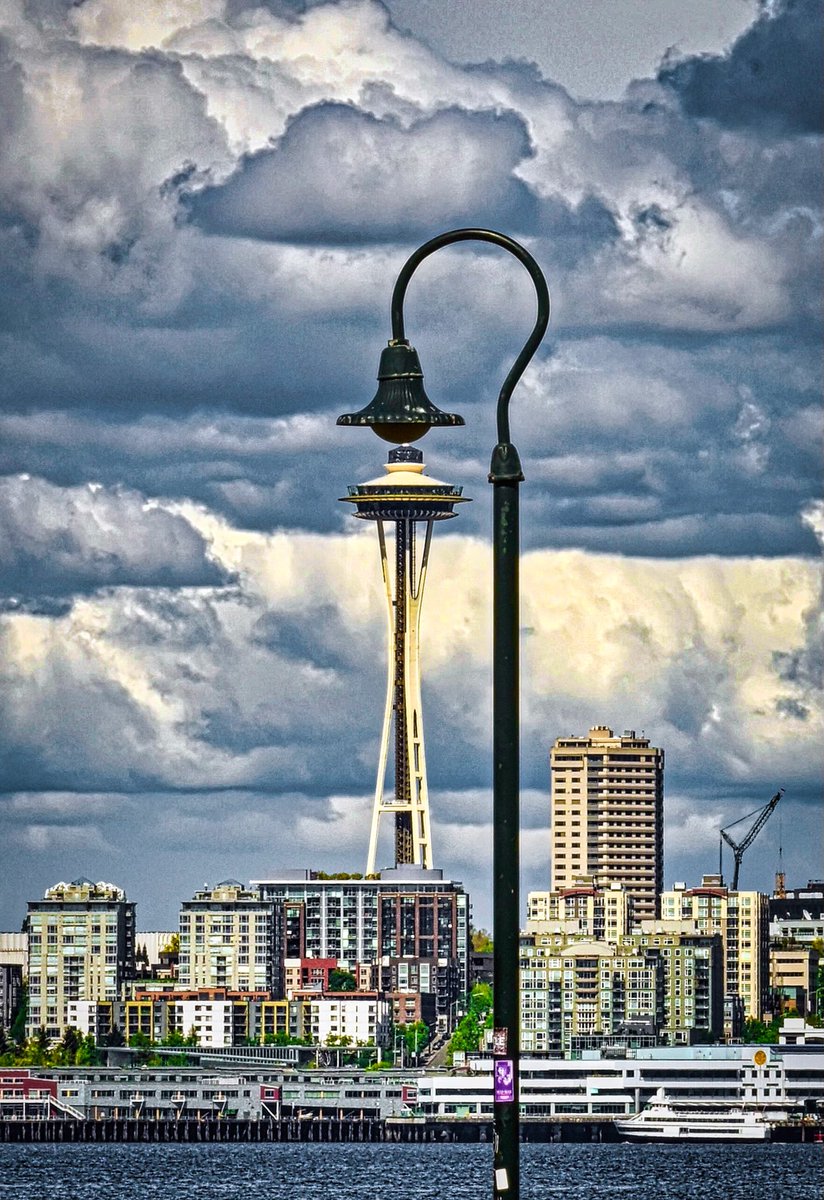 'After they wash the Space Needle, they have to hang it up to dry. There's no way to really iron it!' Thanks to Patrick Robinson for this fun photo and caption! @space_needle #Seattle #SpaceNeedle #SoNorthwest