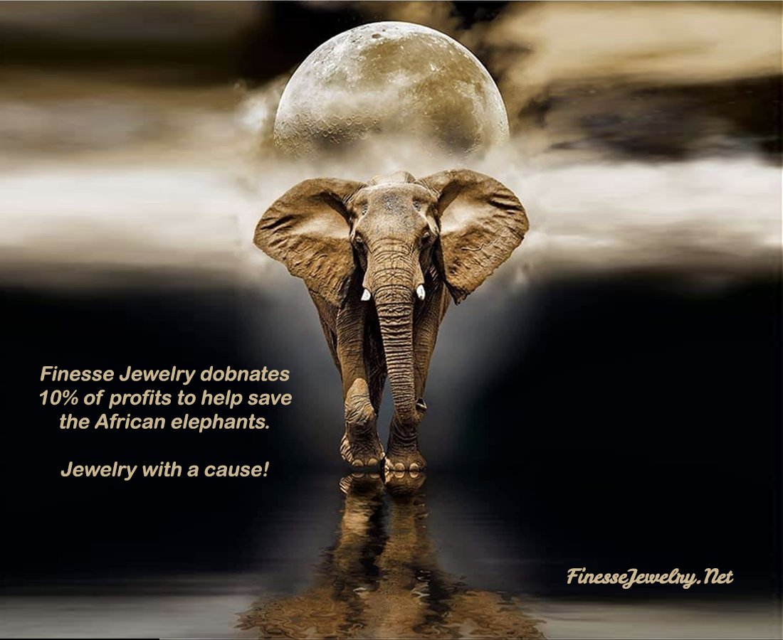 #jewelrywithacause #finessejewelry Elephants are in serious danger of extinction. Join us in the job of helping them survive. finessejewelry.net/collections/all