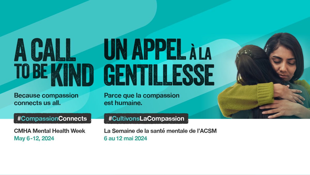 La #Semainedelasantémentale débute aujourd’hui sous le thème #Cultivonslacompassion. Life is sometimes difficult, and it's important to remember that kindness is part of the human condition and has very tangible effects. #MentalHealthWeek #CompassionConnects  <a href="/CMHA_NTL/">CMHA National</a>