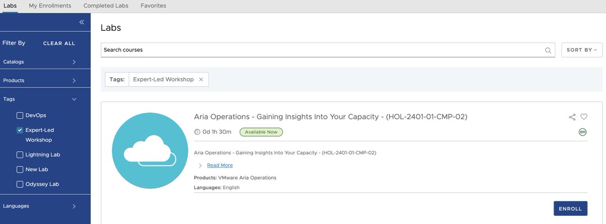 VMwareHOL's tweet image. 📰 Our self-paced, Expert-Led Hands-on Labs Workshops are now easily searchable! 

👀Check out the streamlined search to kickstart your learning: labs.hol.vmware.com/HOL/catalog?ta… 👈

💻Desktop Required

#VMware #VMwareHOL @VMware