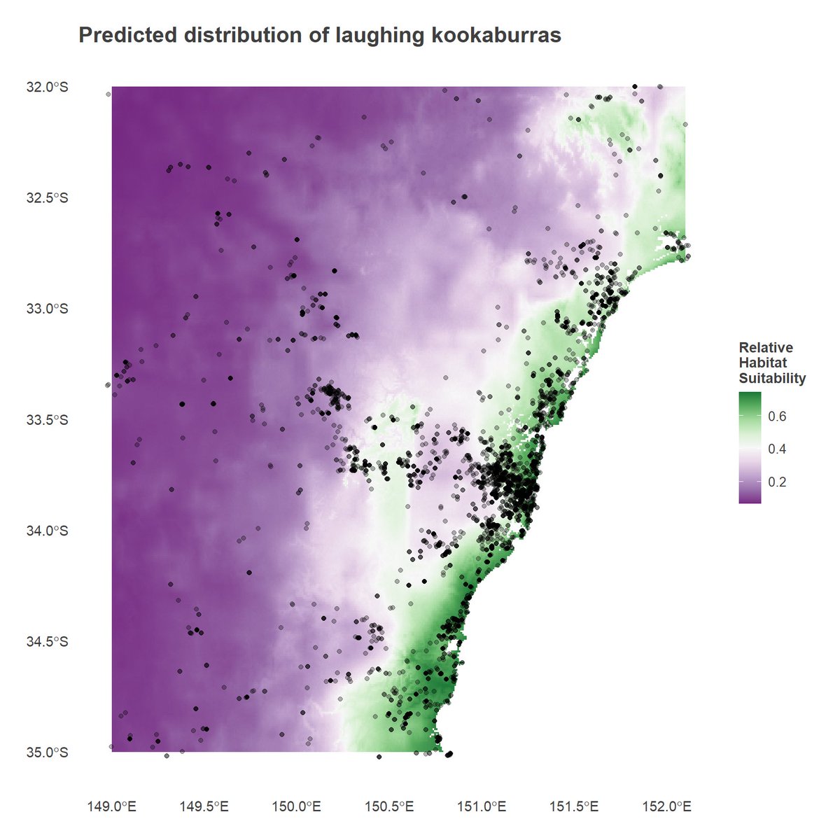 🐦🔎 Want to predict the distribution of a species in R using ALA data? ⚡ Learn how to run a species distribution model using a modern tidymodels workflow in a new ALA Labs post by @daxkellie & @ShandiyaB 🔗 spr.ly/6015jHA7V #rstats #dataviz #quartopub