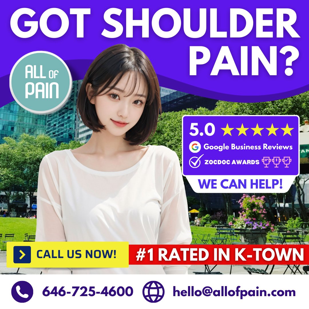 😲 Does your shoulder pain cause you trouble?⁠

Read more here...

l8r.it/uUWt

#nycktown #맨해튼 #뉴욕 #newyorkchinatown #koreatownnyc #マンハッタン #뉴저지 #newyorkcity #nyc #bigapple #newyork #centralpark #newyorker #newyorknewyork #timessquare #ny #manhattan