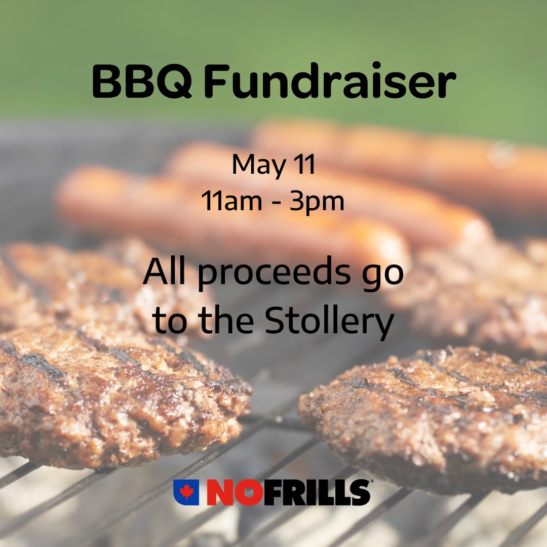 #NoFrills is firing up the grill for a good cause!

Join us at the front of No Frills on May 11 from 11am - 3pm for their BBQ fundraiser!

$5 burgers and $3 hot dogs, each including a pop & bag of chips. All proceeds go to the #Stollery.

#BBQFundraiser #LondonderryMall #Stollery