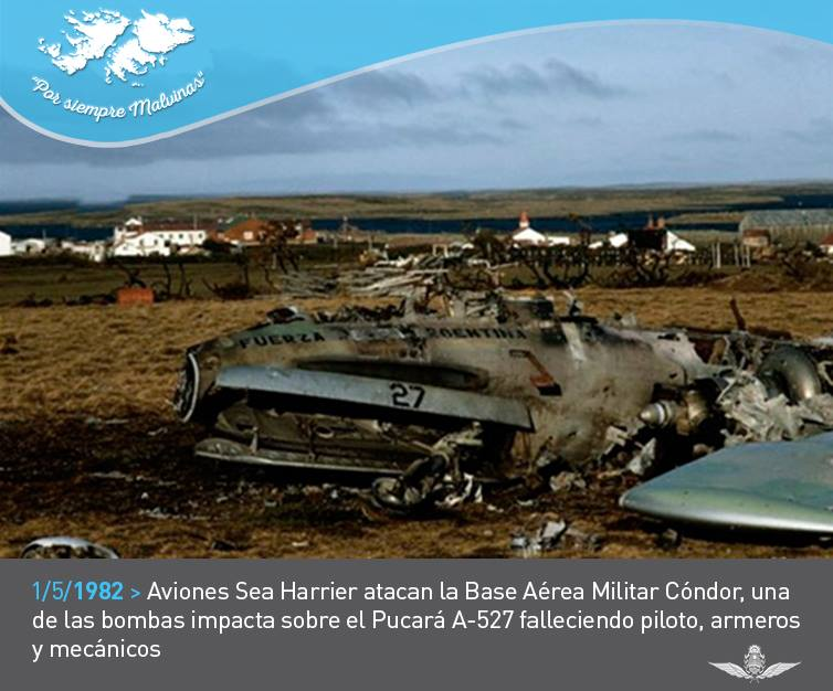 Bautismo de Fuego de la Fuerza Aérea Argentina:
1° de mayo de1982
Primeras bajas de la Fuerza Aérea Argentina 

#PorSiempreMalvinas #BautismoDeFuego #FuerzaAéreaArgentina