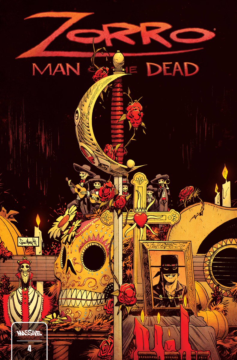 From @MassivePublish! Don Quixote meets Narcos in @SeanGordonMurph1's ZORRO MAN OF THE DEAD. In this modern reimagining, the writer-artist behind DC Comic's Batman: White Knight, delivers a fresh take on the legendary swashbuckling hero. previewsworld.com/Catalog/NOV230… #Zorro
