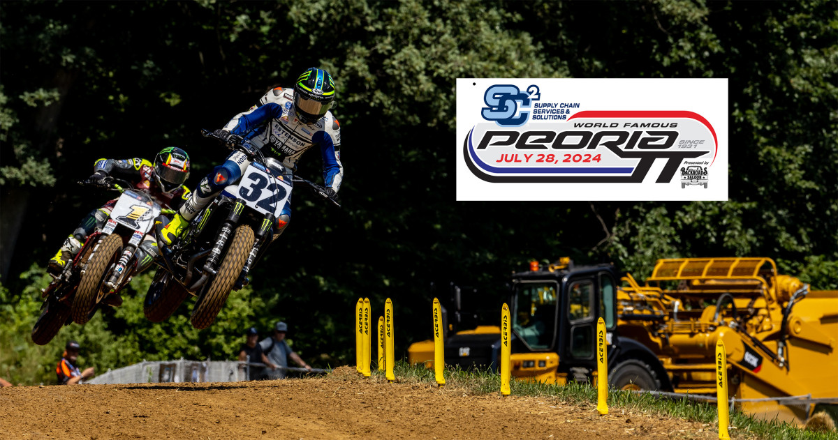 📣 Tickets for 77th SC2 #PeoriaTT on July 28th on Sale NOW‼️ 
 
For more info and to purchase tickets, visit the 🔗 here: bit.ly/4aSpmbk

#ProgressiveAFT #AmericanFlatTrack #FlatTrack #MotorcycleRacing #Peoria #Illinois