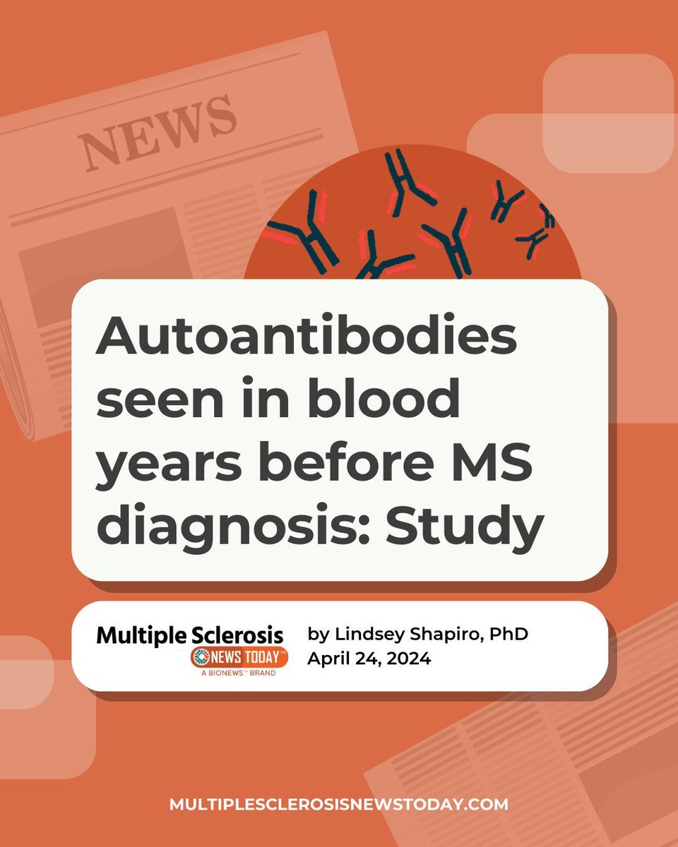 Found in about 10% of people who developed MS, the antibodies were basically 100% predictive of a diagnosis. Read more: bit.ly/3UxF5Ha 

#MS #MultipleSclerosis #MSResearch #MSNews #MSDiagnosis