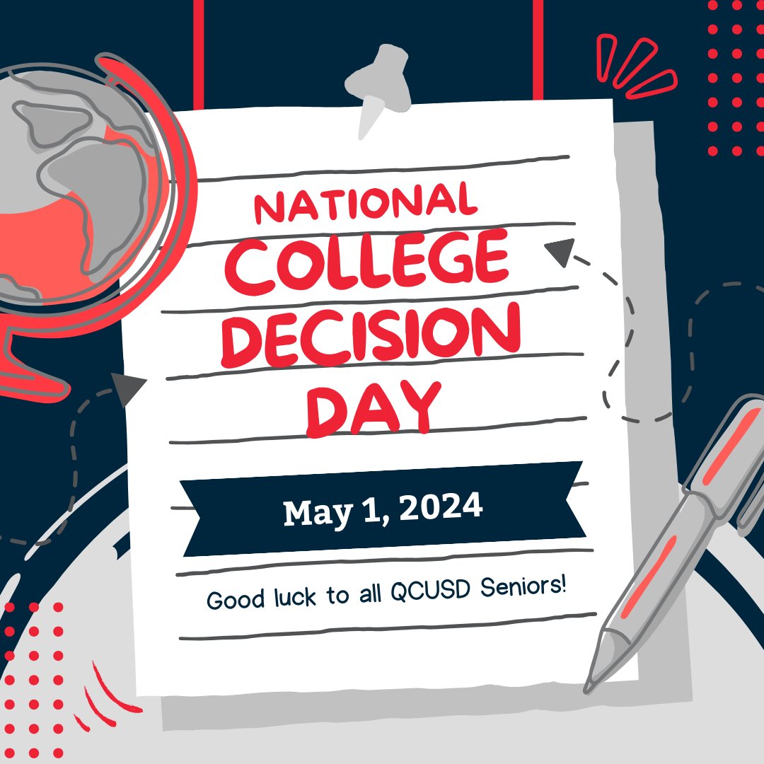 🎓 It's College Decision Day! Seniors, have you made your choice yet? Share with us in the comments below! #qcleads 🎓