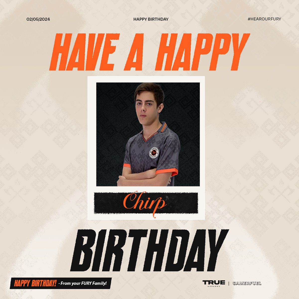 Happy Birthday to our midlane legend <a href="/ChirpOce/">Chirp_OCE</a> 🎉🎉 We hope you have an amazing day!

#HearOurFURY🔥 | #FURYLOL