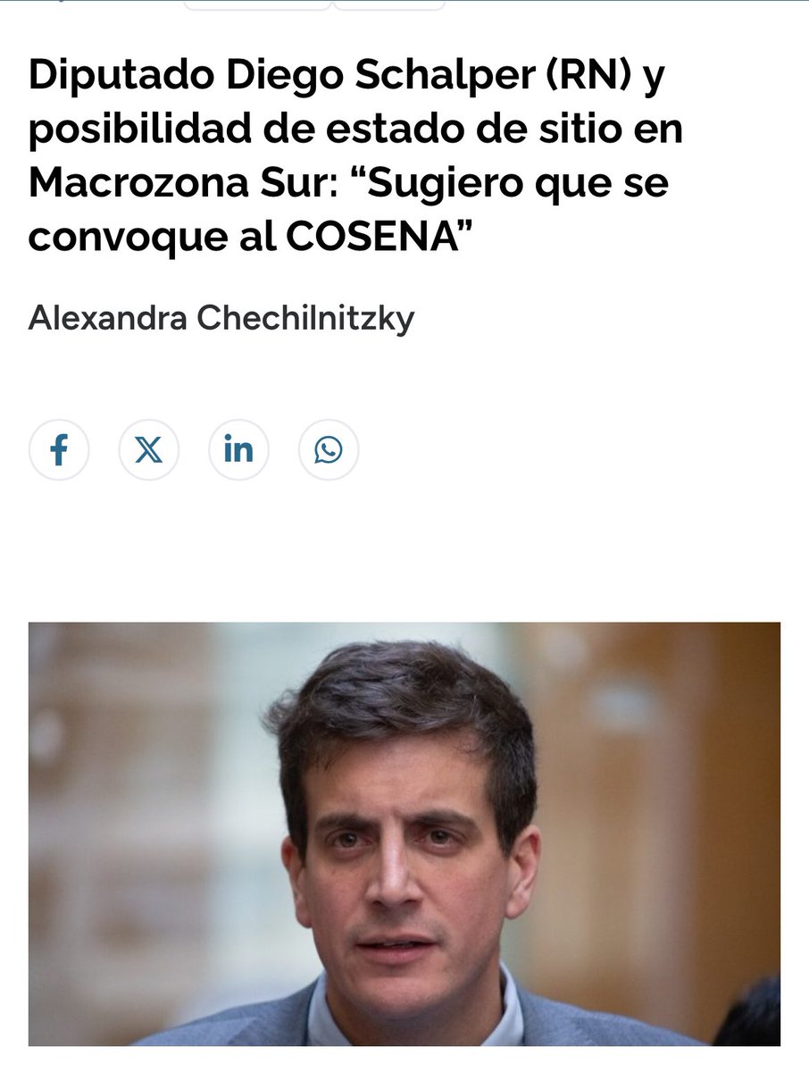 Les comparto una entrevista sobre los últimos acontecimientos: ex-ante.cl/diputado-diego…