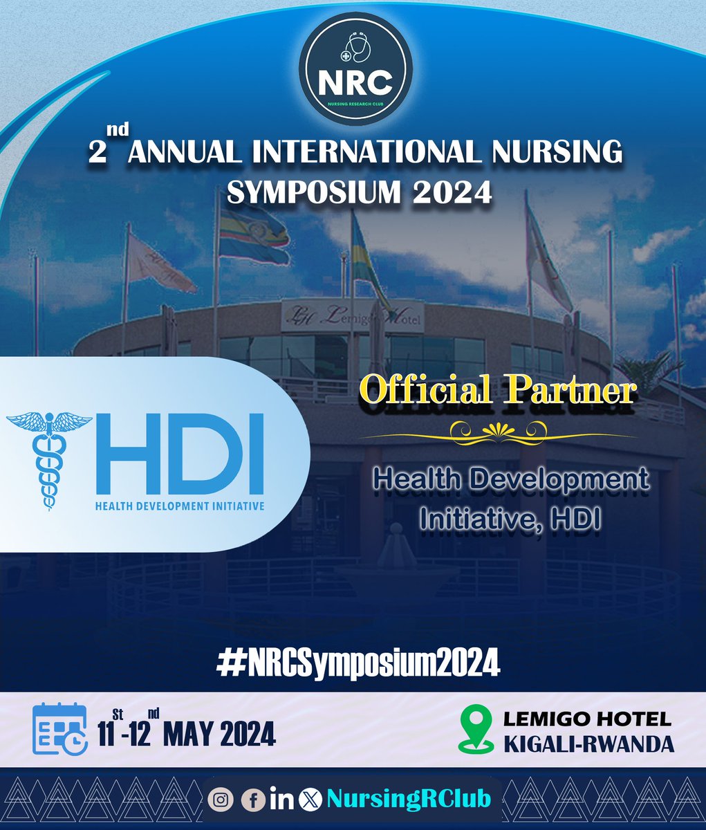 Excited to have @HDIRwanda on board for the #2ndAnnualInternationalNursingSymposium2024 partners. Their expertise in health research will enrich our discussions on advancing healthcare. #NRCSymposium2024 #InternationalNursesDay2024