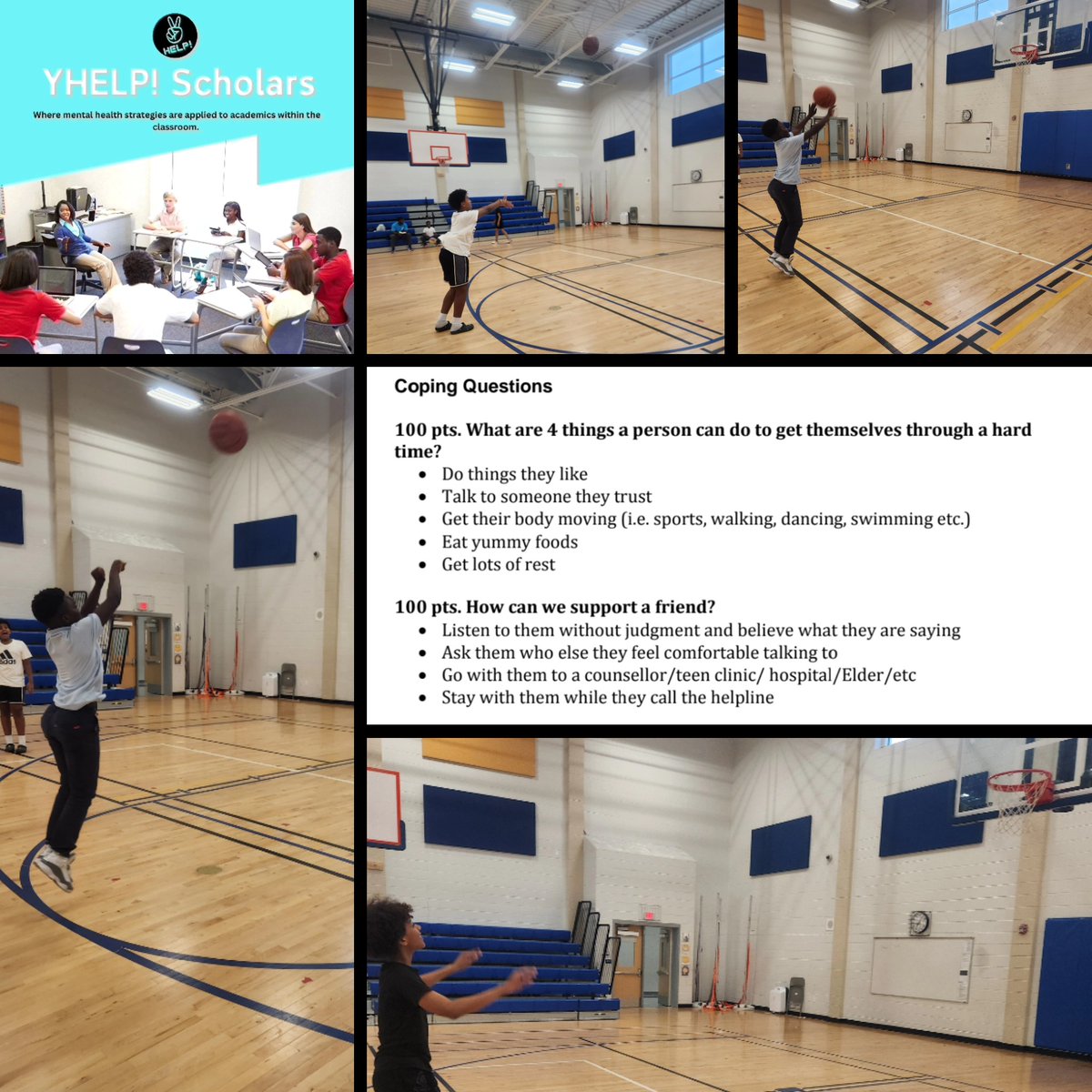 Yesterday at the YHELP! Scholars program- PH we played the Mind Matters Game with basketball by focusing on coping skills development.@RPCA_AlexVA

#yhelp #yhelpscholars #mentalhealth #lifeskills #youth #teens #sports #basketball #copingskills