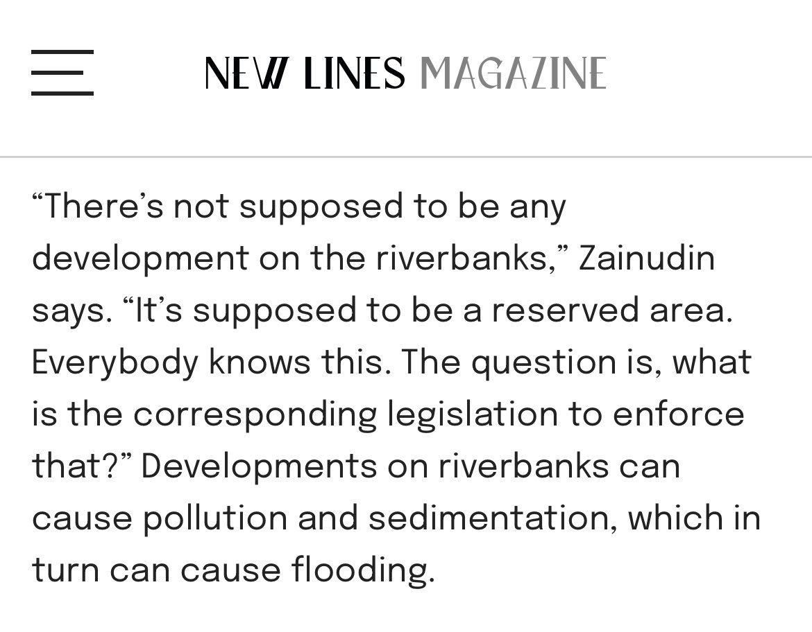 I was interviewed by New Lines Magazine for their piece on the Sg Klang rehab. initiative.

Read full article here : newlinesmag.com/reportage/loca…

#zakizainudin