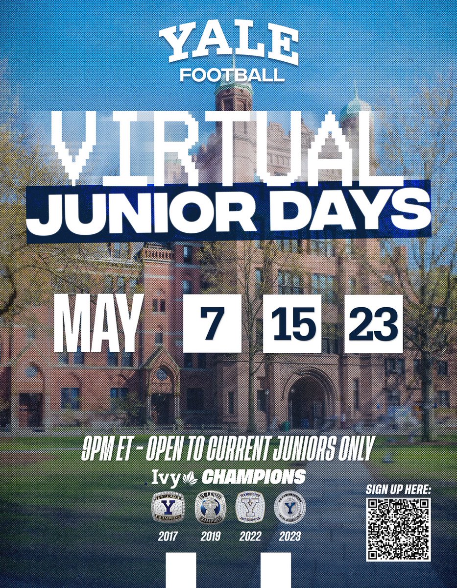 🤝 𝙅𝙊𝙄𝙉 𝙏𝙃𝙀 𝙒𝙄𝙉𝙉𝙄𝙉𝙂 𝙏𝙀𝘼𝙈 🤝 🏆 Sustained Winning Tradition. 🌎 World Class Education. 💍 Championship Level Football. 🏈 NFL Opportunities. 🐶 Bulldog Brotherhood. 💻📲: tinyurl.com/5766dsdt #ThisIsYale | #Elite25