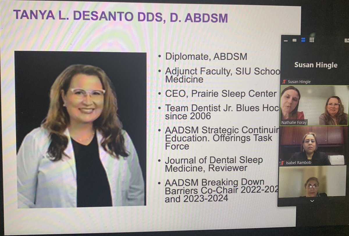 Excited for this collaborative educational session between @AMWADoctors and #AAWD on sleep apnea! Two amazing #WomeninMedicine #womeninSTEM Dr. Nathalie Foray & Dr. Tanya DeSanto We are #BetterTogether #WomenliftingWomen