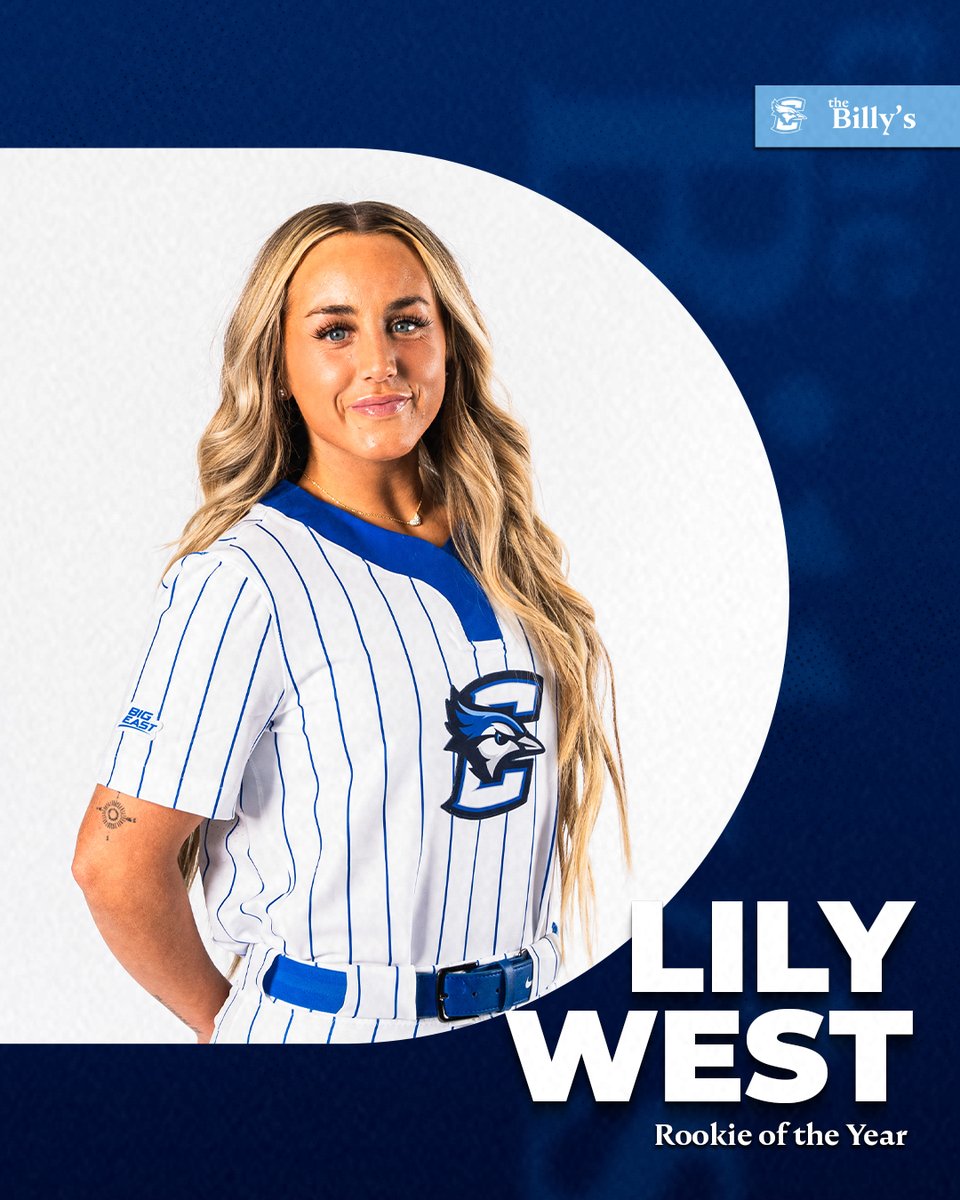 Congratulations to Lily West of @BluejaySoftball on winning the Female Rookie of the Year Award! #TheBillys