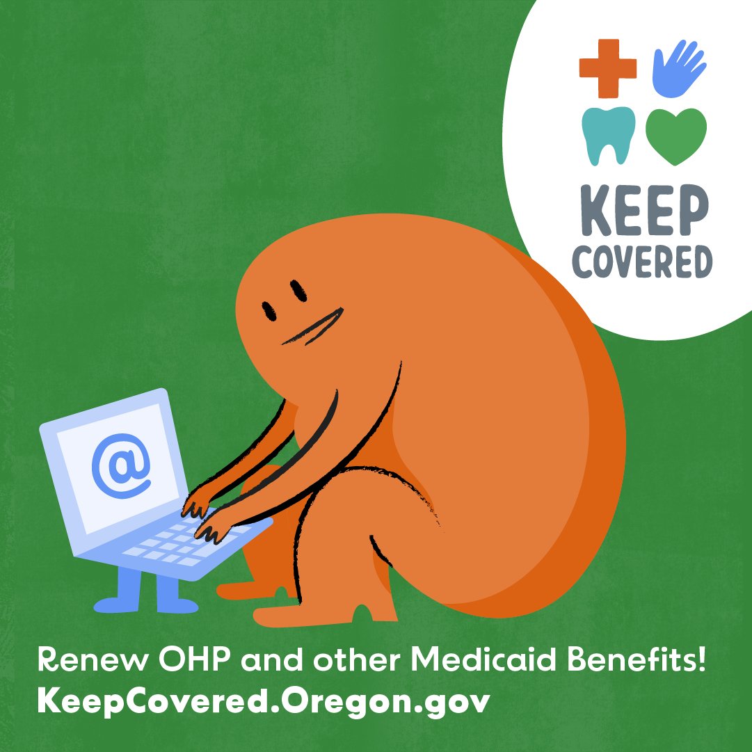 Do you have questions about renewing Oregon Health Plan (OHP) or other Medicaid benefits? Free help is available at ow.ly/VUW150Rugbj. #KeepCovered