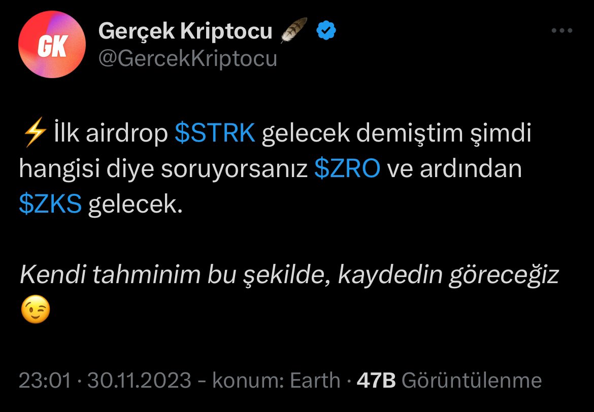 ✨Hadi $ZKS sıra sende! Sen de bu ay içinde ss duyurursan müthiş bir yaz olacak! Ben demiştim diye demiyorum sadece tuttuğu için mutluyum😊