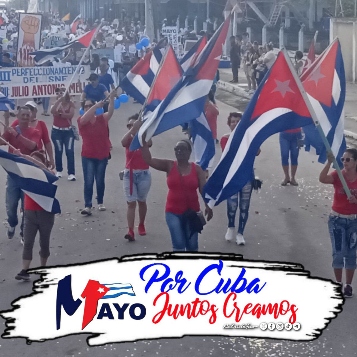 @CubaNoEsMiami @DeZurdaTeam_ Nuevamente se calentó La Habana... A los cubanos nos sobran los motivos para celebrar cada #1Mayo. Hoy #PorCubaJuntosCreamos 🇨🇺.
#DeZurdaTeam
