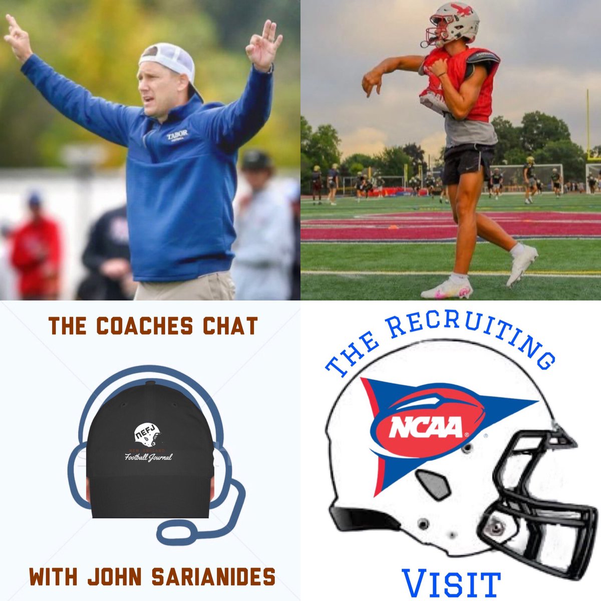 Coaches Chat and the Recruiting Visit are back tonight on our new night. Tabor Academy @CoachJeffMoore joins me at 8:15 pm. Hudson High School quarterback @jake_attaway joins me at 9 pm. Two great shows. Watch live on Facebook, Twitch, X and our YouTube page.
