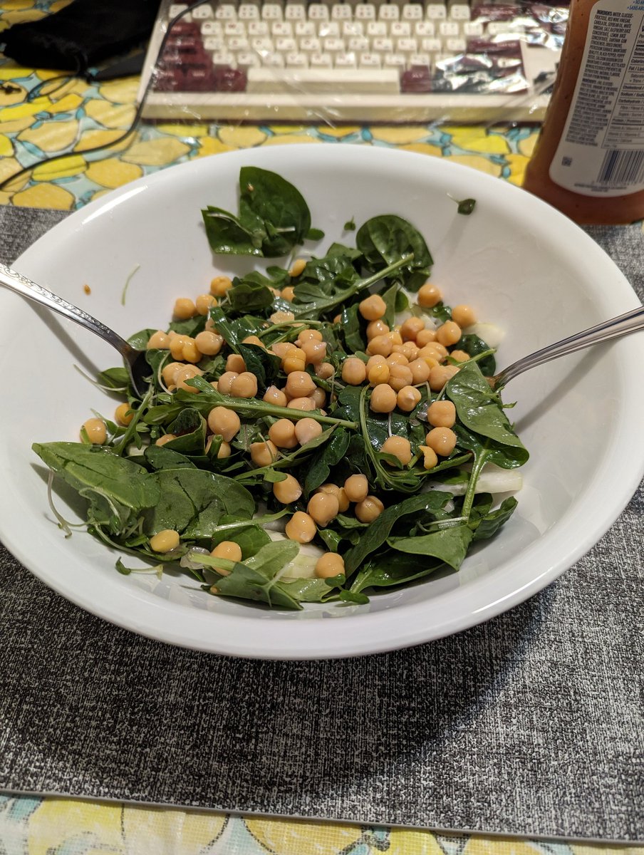 I mentioned this before, but I do in fact eat salad for breakfast.