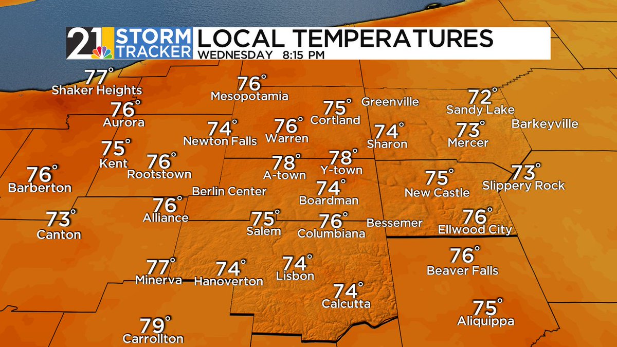 A look at current temperatures across the area. #ohwx #pawx #Youngstown