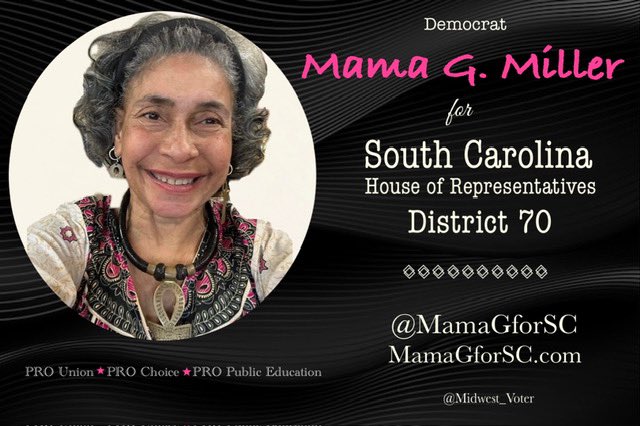 🧵Its's not about 'Making America Great Again. It's about continuing our aspirational journey to be a more perfect union. @MamaGforSC is passionate about the journey. GOP only cares about power & privilege.

#ResistanceBlue
#Allied4Dems
#ONEV1
#VetsResist
MamaGforSC.com