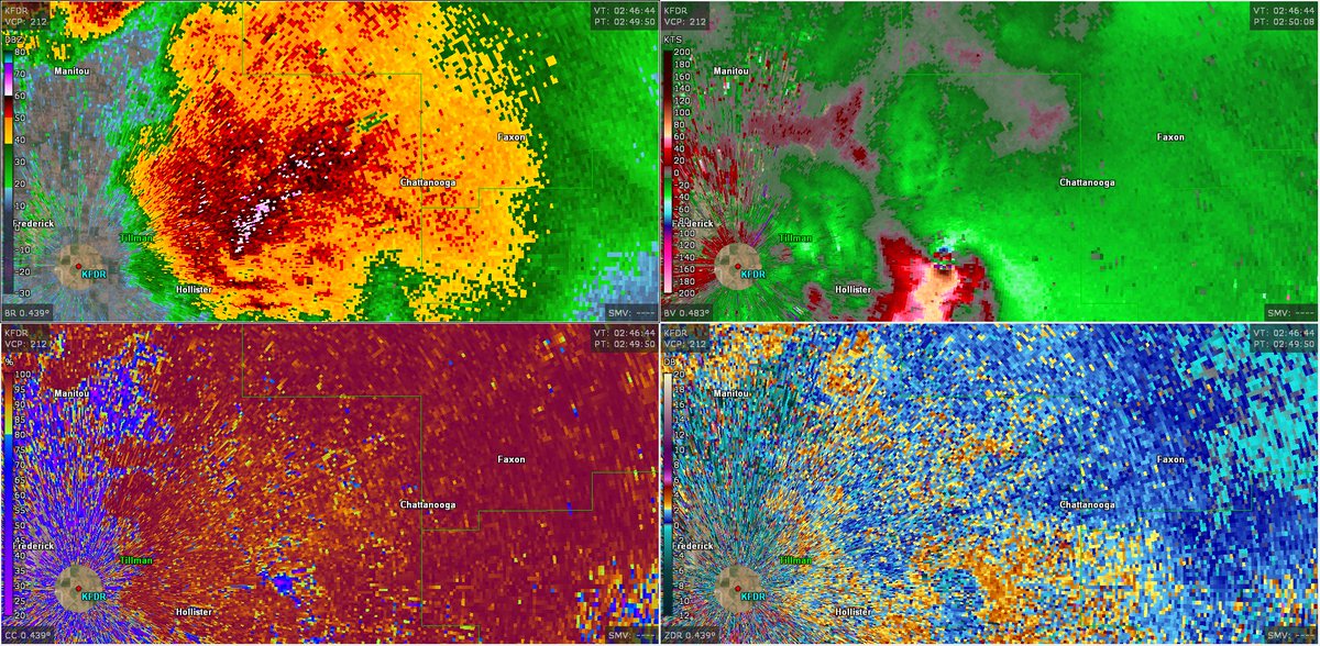 From Yesterday (April 30): Radar Image #1: EF3 (140 mph) Radar Image #2: EF1 (110 mph) Weak couplets don't mean weak tornadoes, and intense couplets don't mean intense tornadoes. It completely depends on the storm environment and location of tornado (populated or rural area)!