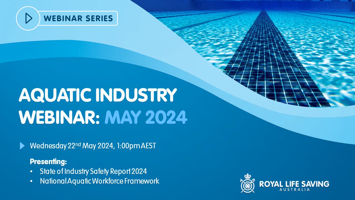 @RoyalLifeSaving with the support of its members & National Aquatic Industry Committee will host a lunchtime webinar on 22 May to launch two new resources for the aquatic industry. To learn more and to register visit: bit.ly/3y1wVxR