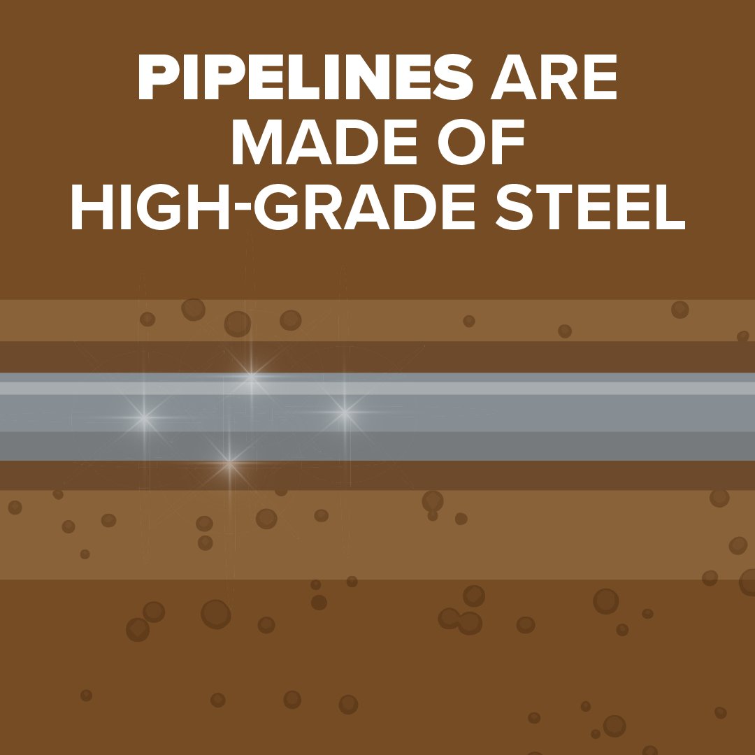 LEPipelines's tweet image. #Pipelines are made of high-grade steel that meets industry and government specifications. #PipelineSafety