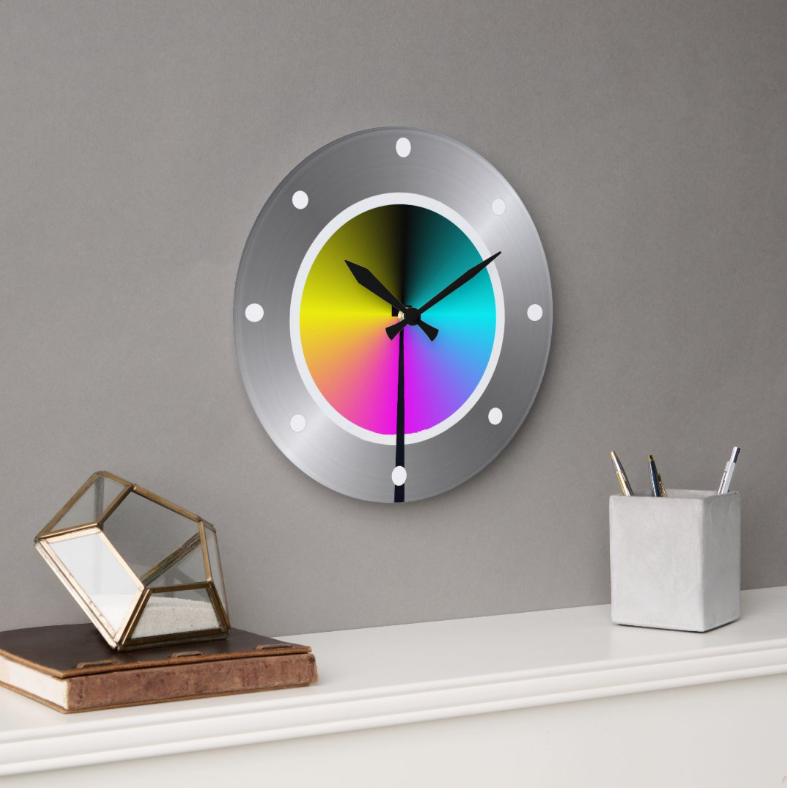 🛒Modern Design Wall Clock | 10.75' diameter | Grade-A acrylic | Vibrantly printed with AcryliPrint®HD process to ensure the highest quality display zazzle.com/modern_design_… #clocks #clock #modernclock #design #office #giftideas #zazzlemade
