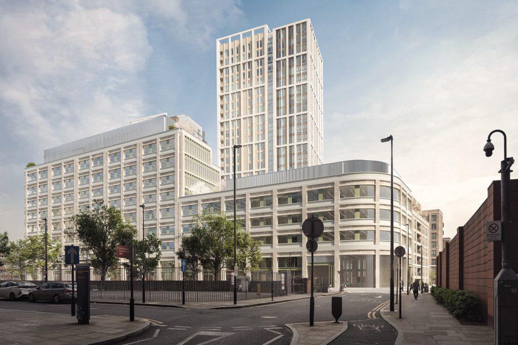 AHMM has submitted a major lab scheme next to the Royal London Hospital: bit.ly/3JK6MX0