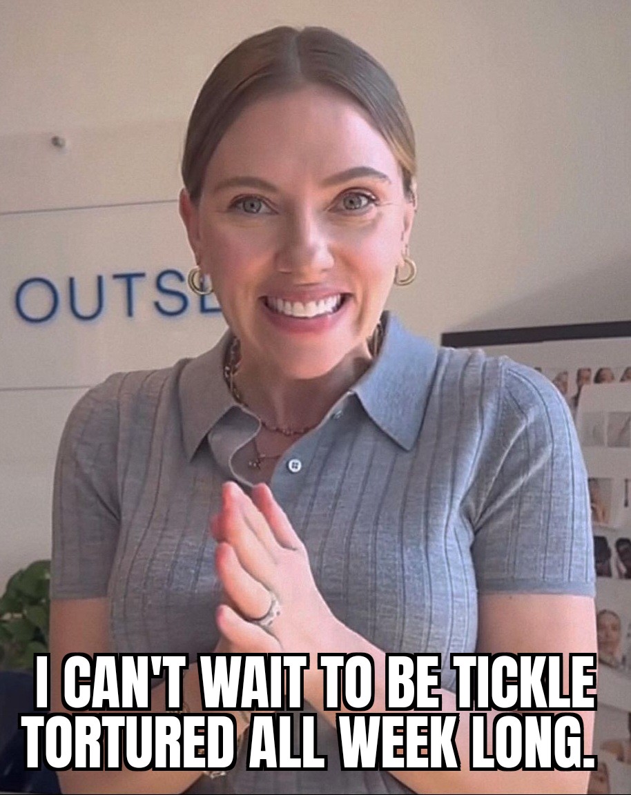 #ScarlettJohansson #ticklefetish #tickleaddict #tickletorture