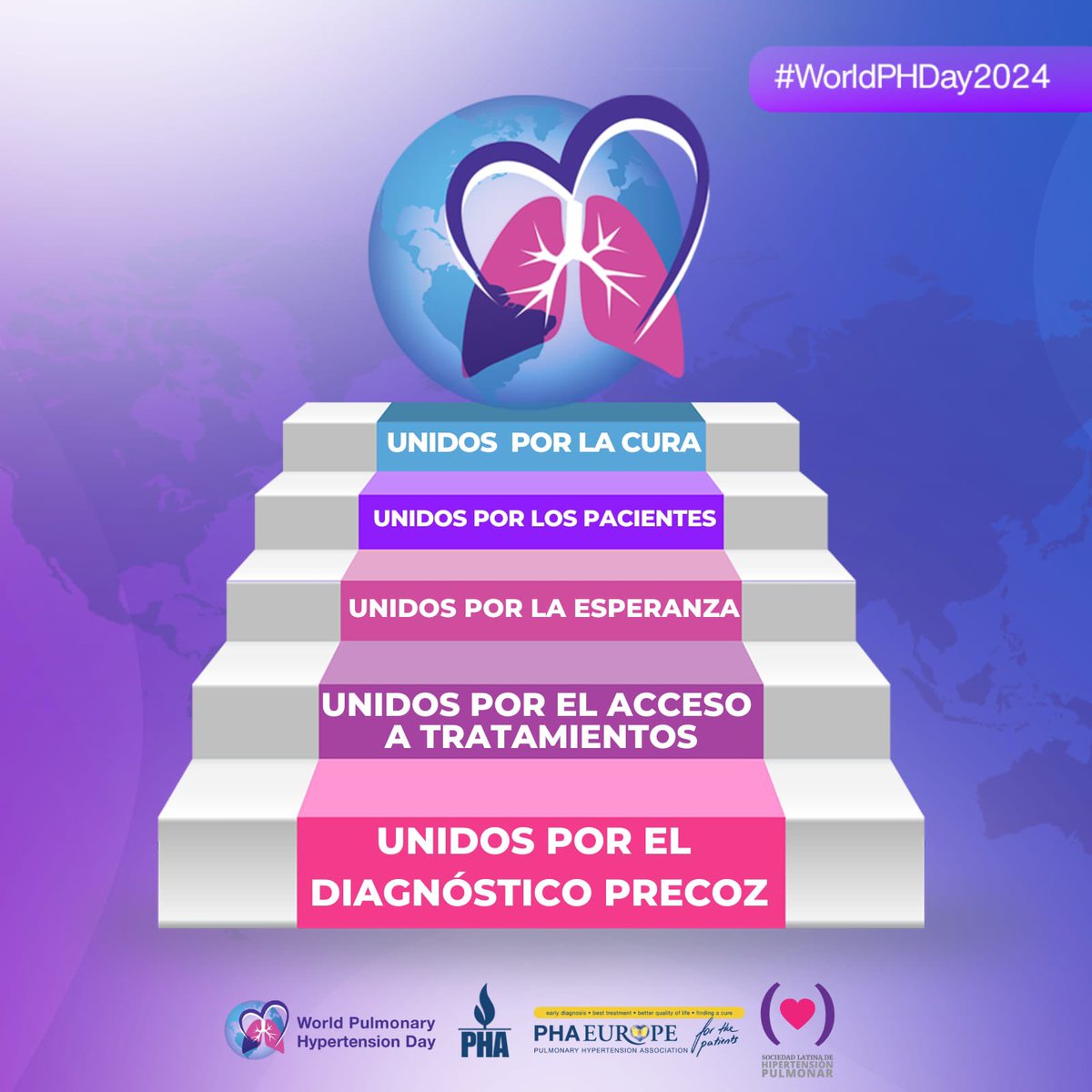 El #5demayo es el Día Mundial de la HP y tenemos 5 razones de peso para alzar la voz más fuerte que nunca. 5 de mayo tiene un fuerte valor simbólico para la comunidad PH ya que hay 5 grupos de HP. #WorldPHDay2024 #WPHD #HipertensiónPulmonar #LatinosConHP #pulmonaryHypertension