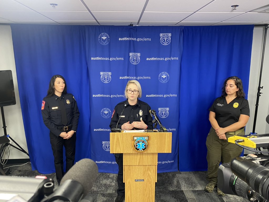 HAPPENING NOW: ATCEMS giving update on opioid overdose outbreak. 

This week, EMS responded to 75 overdoses. Medical examiner reporting 8 total deaths. 

400+ doses of narcan distributed “appears to be making an impact”. 

Just 7 overdoses today, compared to 37 Monday @fox7austin