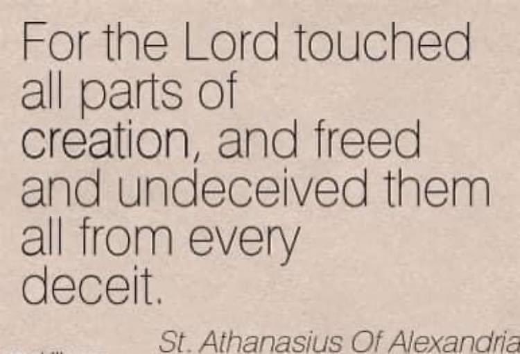 Happy Feastday of St Athanasius - all things renewed in Christ .