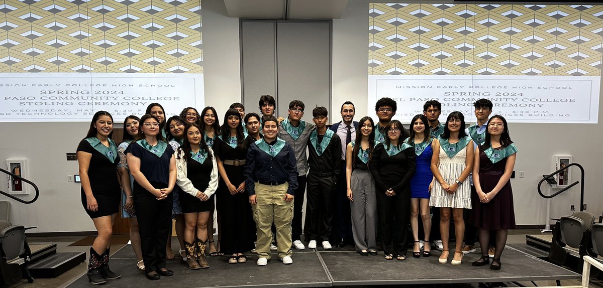 Congratulations to our Spring 2024 EPCC graduates who earned their Associates Degree and earned their Teal Stole this evening. Your #PhoenixFamily is proud of your dedication, hard work, and heart ♥️ 🐦‍🔥! #FirstandBest #TeamSISD @missionechs