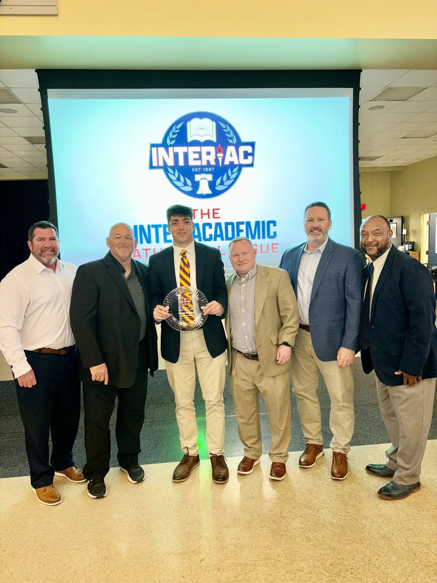 Congratulations to Connor Scanlan, Haverford School’s recipient of the I-Ac AD Award. Congrats to the award winners from all of the schools and thanks to @MPFriars for hosting! A great night for a great league.