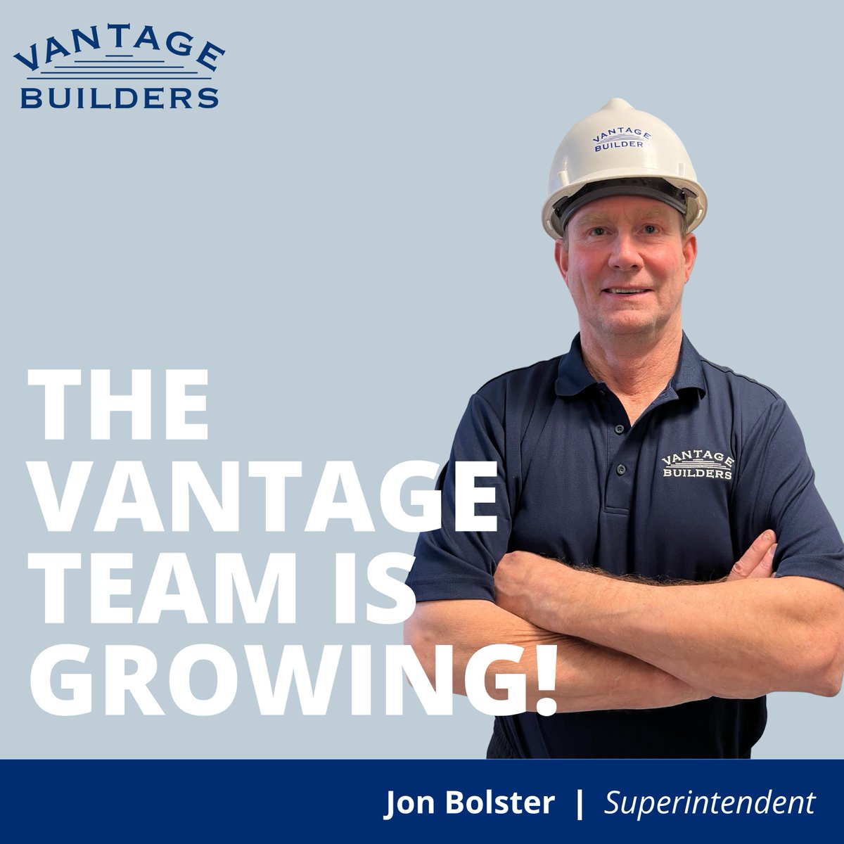 Vantage Builders is excited to welcome Jon Bolster as a member of our dependable team of Superintendents! Welcome, Jon!

#WelcomeWednesday #Welcome #NewTeamMember #Growth #NewHire #ConstructionCareers #ConstructionSuperintendent #CareersInConstruction #RIConstruction