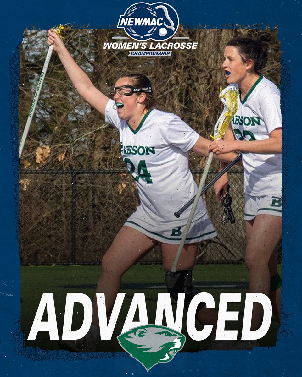 NEWMAC WOMEN'S LACROSSE CHAMPIONSHIP 🥍 No. 1 @BabsonAthletics takes care of business, defeating No. 4 Coast Guard, 7-3, to move on the championship game on Saturday. #GoNEWMAC // #WhyD3