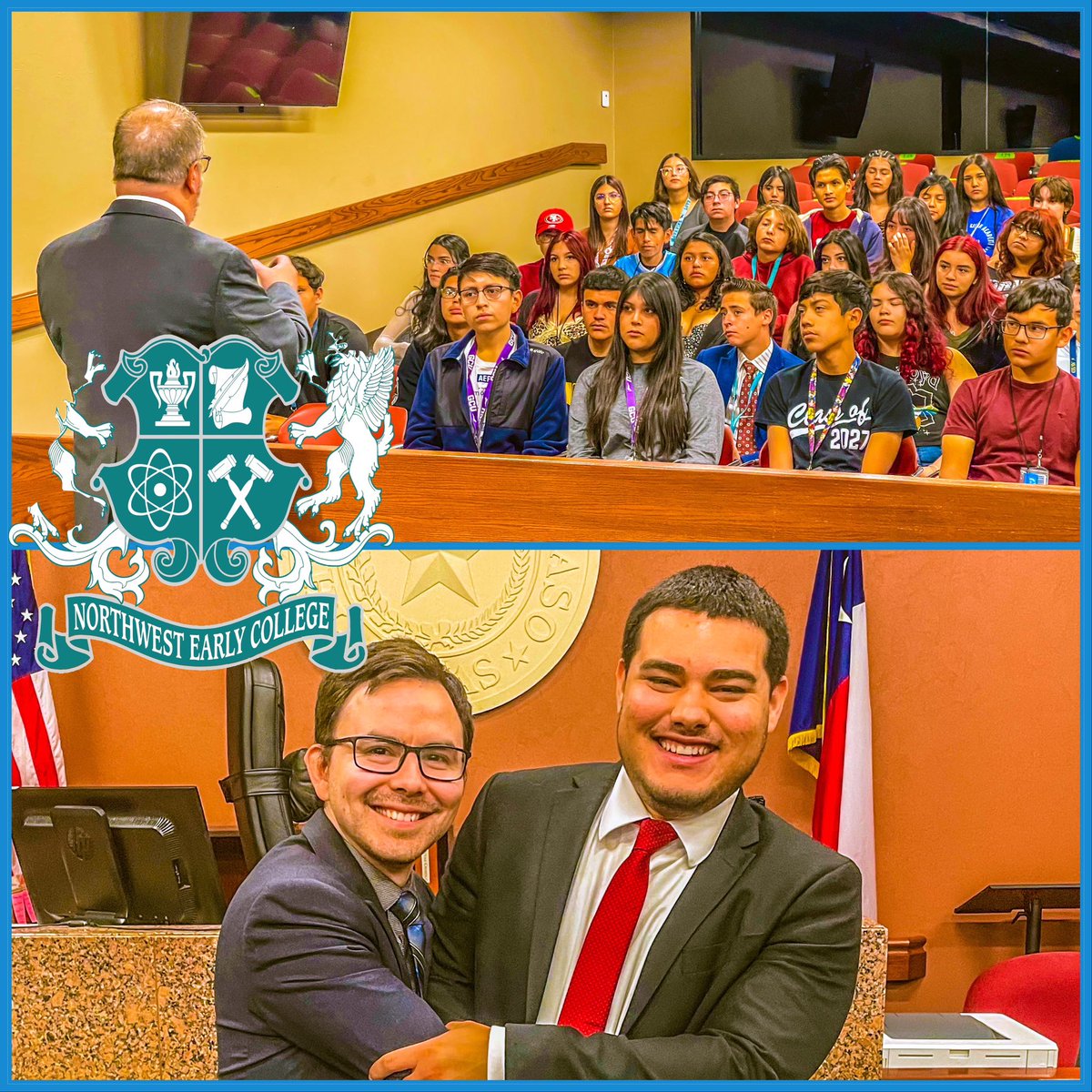 Thank you to the Public Defender’s office for hosting us. We also recognize two Griffins who are attorneys for the Public Defender’s Office: Nick class of 2012, and Omar class of 2013. Once a Griffin always a Griffin!
.
@canutilloisd @epccnews #dabillhicks <a href="/ElPasoCounty/">El Paso County</a>
