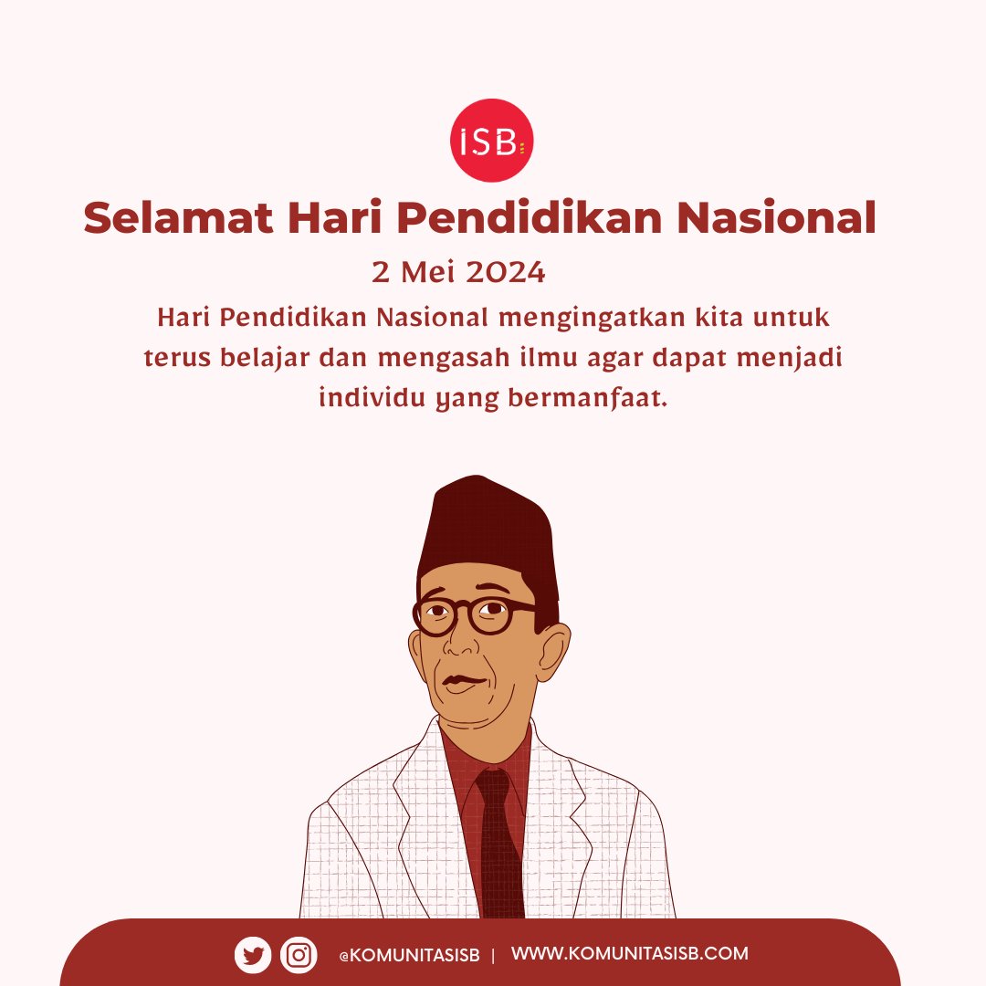 Si Paling Komunitas Blogger (@komunitasisb) on Twitter photo 2 Mei Hari Pendidikan Nasional 🔥
Bergerak Bersama, Lanjutkan Merdeka Belajar <a href="/Kemdikbud_RI/">kemdikbud go id</a> 📚
#MerdekaBelajar
#Hardiknas2024
#LanjutkanMerdekaBelajar 2 Mei Hari Pendidikan Nasional 🔥
Bergerak Bersama, Lanjutkan Merdeka Belajar <a href="/Kemdikbud_RI/">kemdikbud go id</a> 📚
#MerdekaBelajar
#Hardiknas2024
#LanjutkanMerdekaBelajar